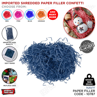 Imported Shredded Filler Paper Confetti 100 Grams Pack For Gift Bags, Boxes & Baskets