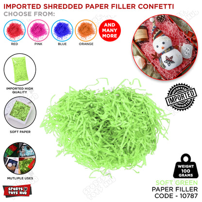 Imported Shredded Filler Paper Confetti 100 Grams Pack For Gift Bags, Boxes & Baskets