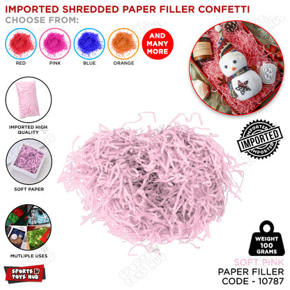 Imported Shredded Filler Paper Confetti 100 Grams Pack For Gift Bags, Boxes & Baskets