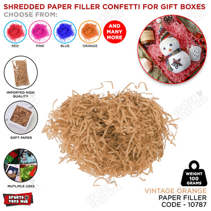 Imported Shredded Filler Paper Confetti 100 Grams Pack For Gift Bags, Boxes & Baskets