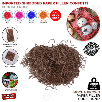 Imported Shredded Filler Paper Confetti 100 Grams Pack For Gift Bags, Boxes & Baskets