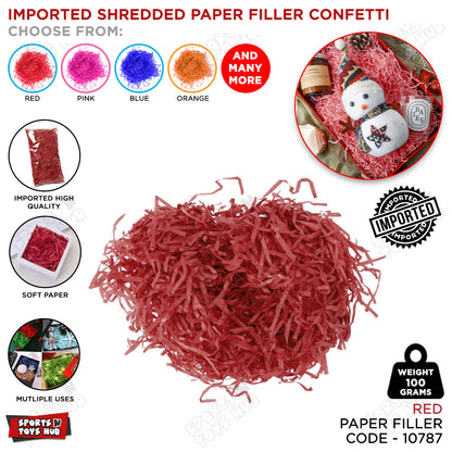 Imported Shredded Filler Paper Confetti 100 Grams Pack For Gift Bags, Boxes & Baskets
