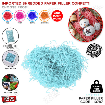 Imported Shredded Filler Paper Confetti 100 Grams Pack For Gift Bags, Boxes & Baskets