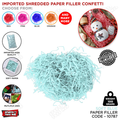 Imported Shredded Filler Paper Confetti 100 Grams Pack For Gift Bags, Boxes & Baskets