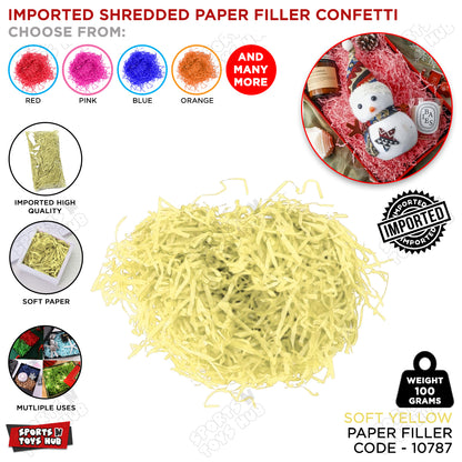 Imported Shredded Filler Paper Confetti 100 Grams Pack For Gift Bags, Boxes & Baskets
