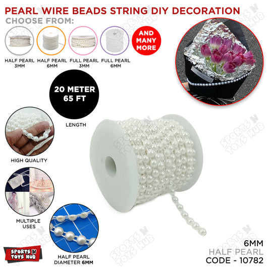 Half Pearl Wire Beads String Collection