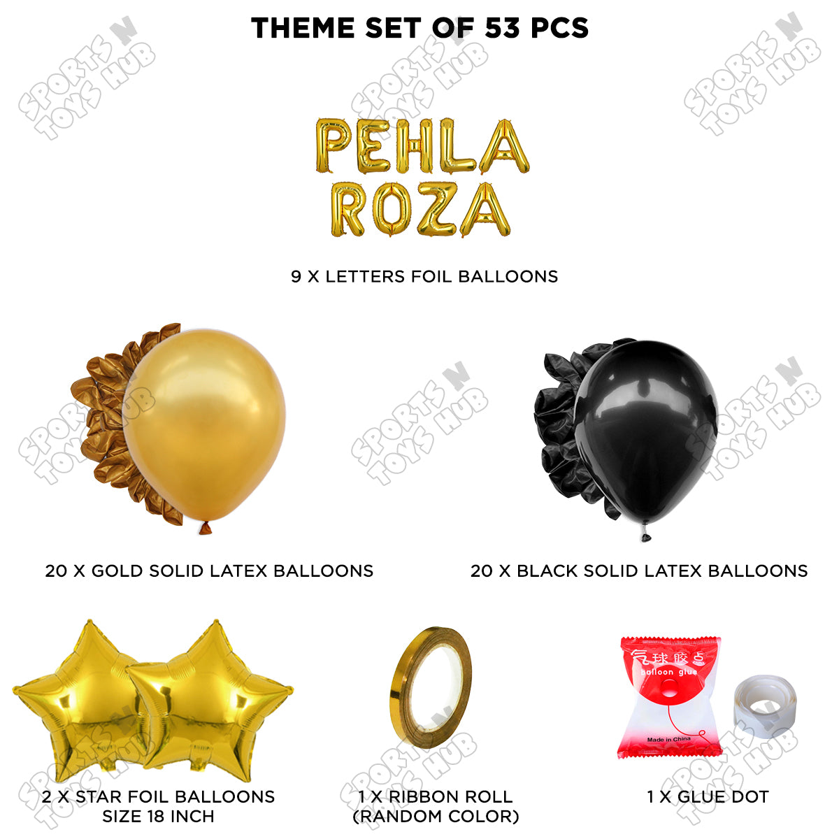 Pehla Roza Foil Balloon Garland Theme Collection
