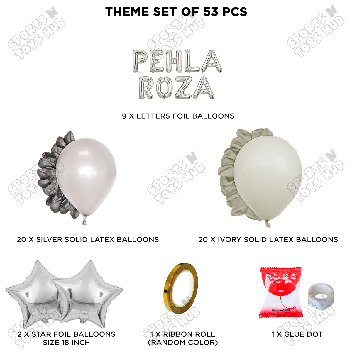 Pehla Roza Foil Balloon Garland Theme Collection