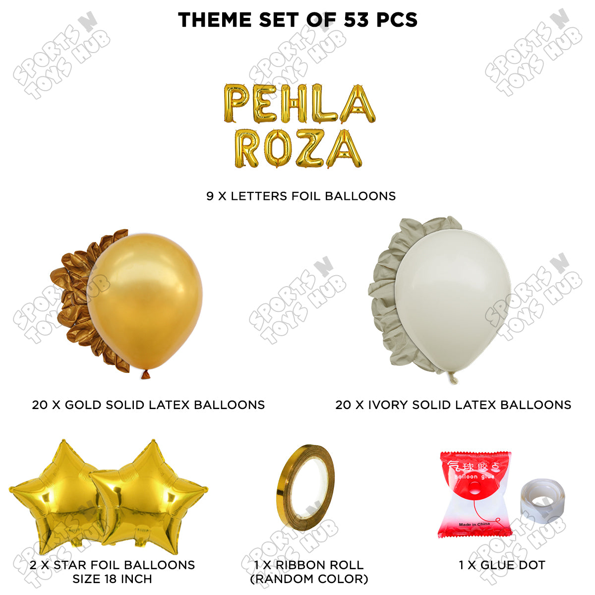 Pehla Roza Foil Balloon Garland Theme Collection