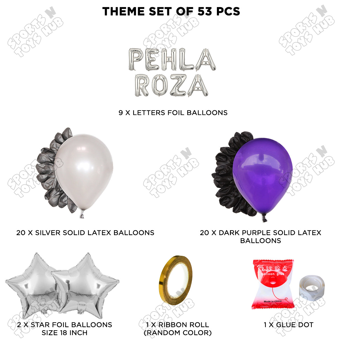Pehla Roza Foil Balloon Garland Theme Collection