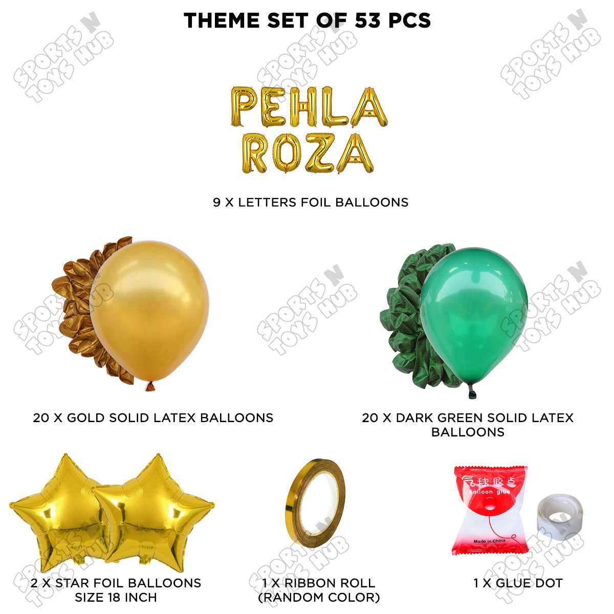 Pehla Roza Foil Balloon Garland Theme Collection