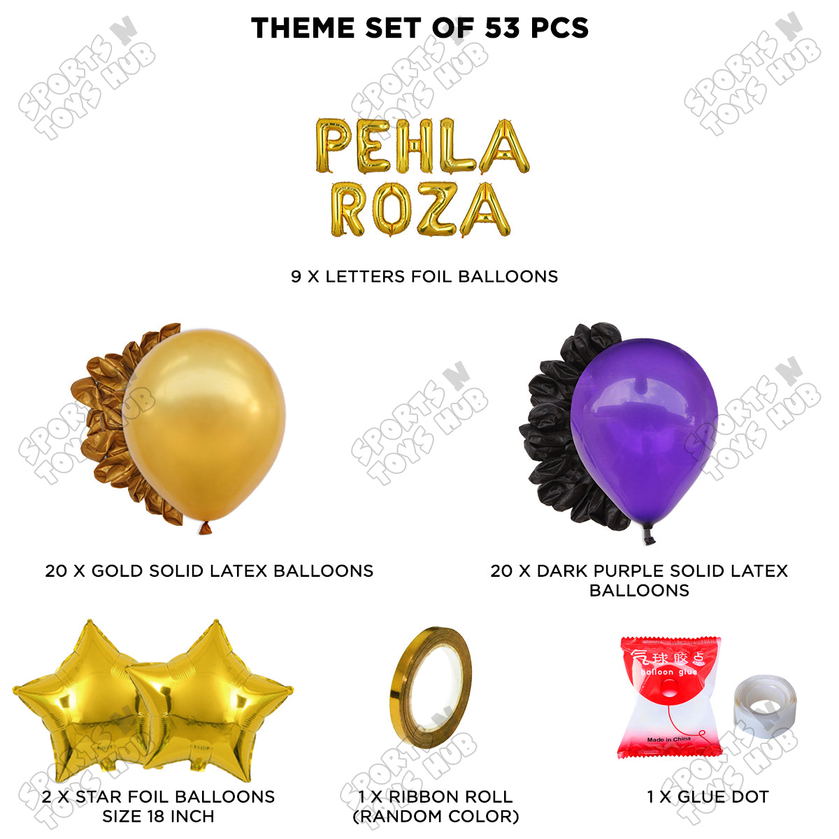 Pehla Roza Foil Balloon Garland Theme Collection