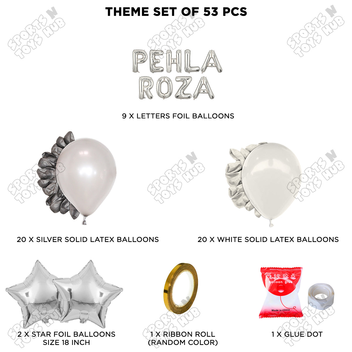 Pehla Roza Foil Balloon Garland Theme Collection