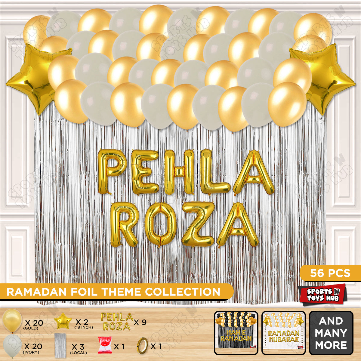 Pehla Roza Foil Balloon Curtain Theme Collection