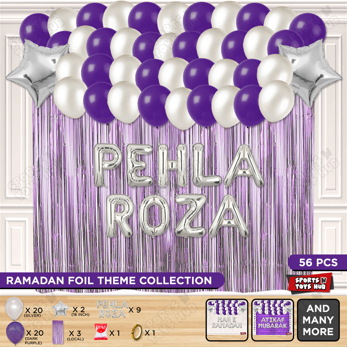 Pehla Roza Foil Balloon Curtain Theme Collection
