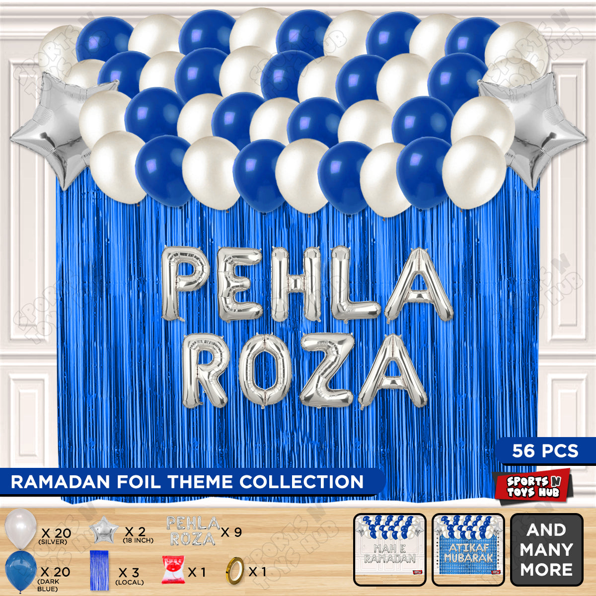 Pehla Roza Foil Balloon Curtain Theme Collection