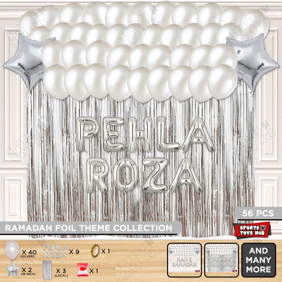 Pehla Roza Foil Balloon Curtain Theme Collection