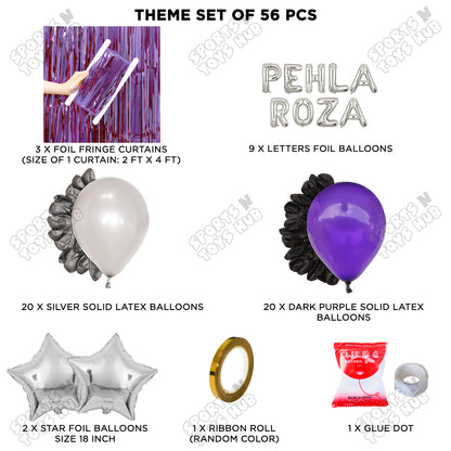 Pehla Roza Foil Balloon Curtain Theme Collection