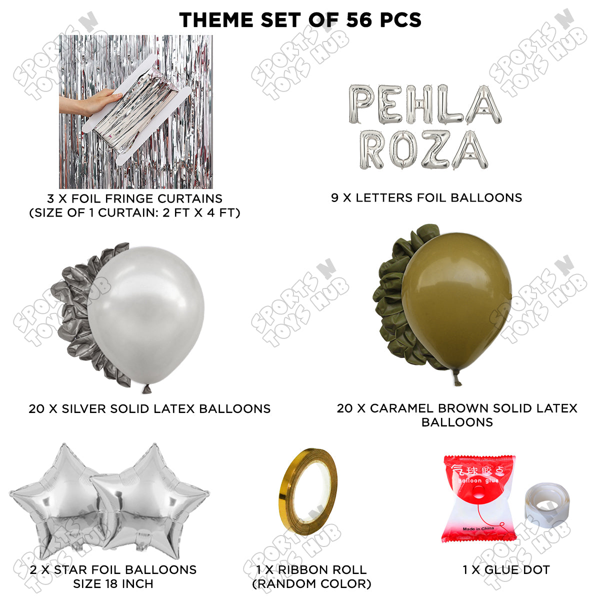 Pehla Roza Foil Balloon Curtain Theme Collection