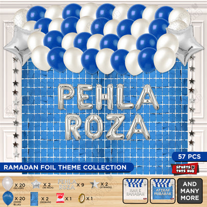 Pehla Roza Foil Balloon Rectangle Curtain Theme Collection