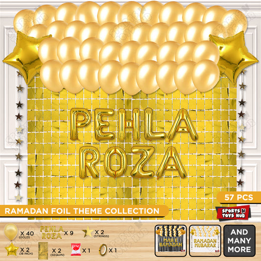 Pehla Roza Foil Balloon Rectangle Curtain Theme Collection