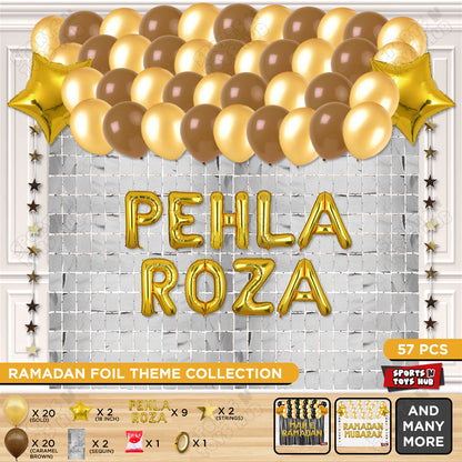 Pehla Roza Foil Balloon Rectangle Curtain Theme Collection