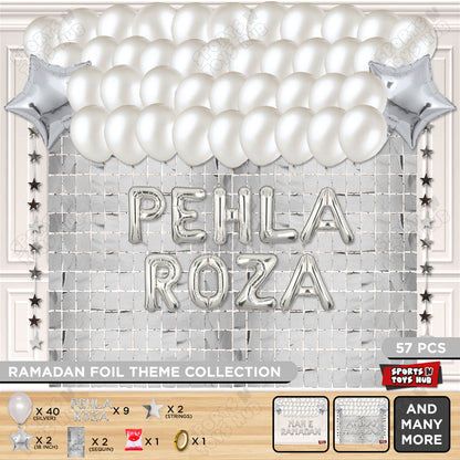 Pehla Roza Foil Balloon Rectangle Curtain Theme Collection