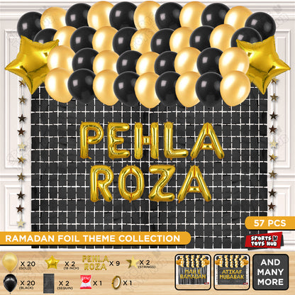 Pehla Roza Foil Balloon Rectangle Curtain Theme Collection