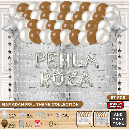 Pehla Roza Foil Balloon Rectangle Curtain Theme Collection