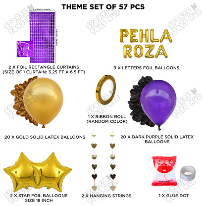 Pehla Roza Foil Balloon Curtain Theme Collection