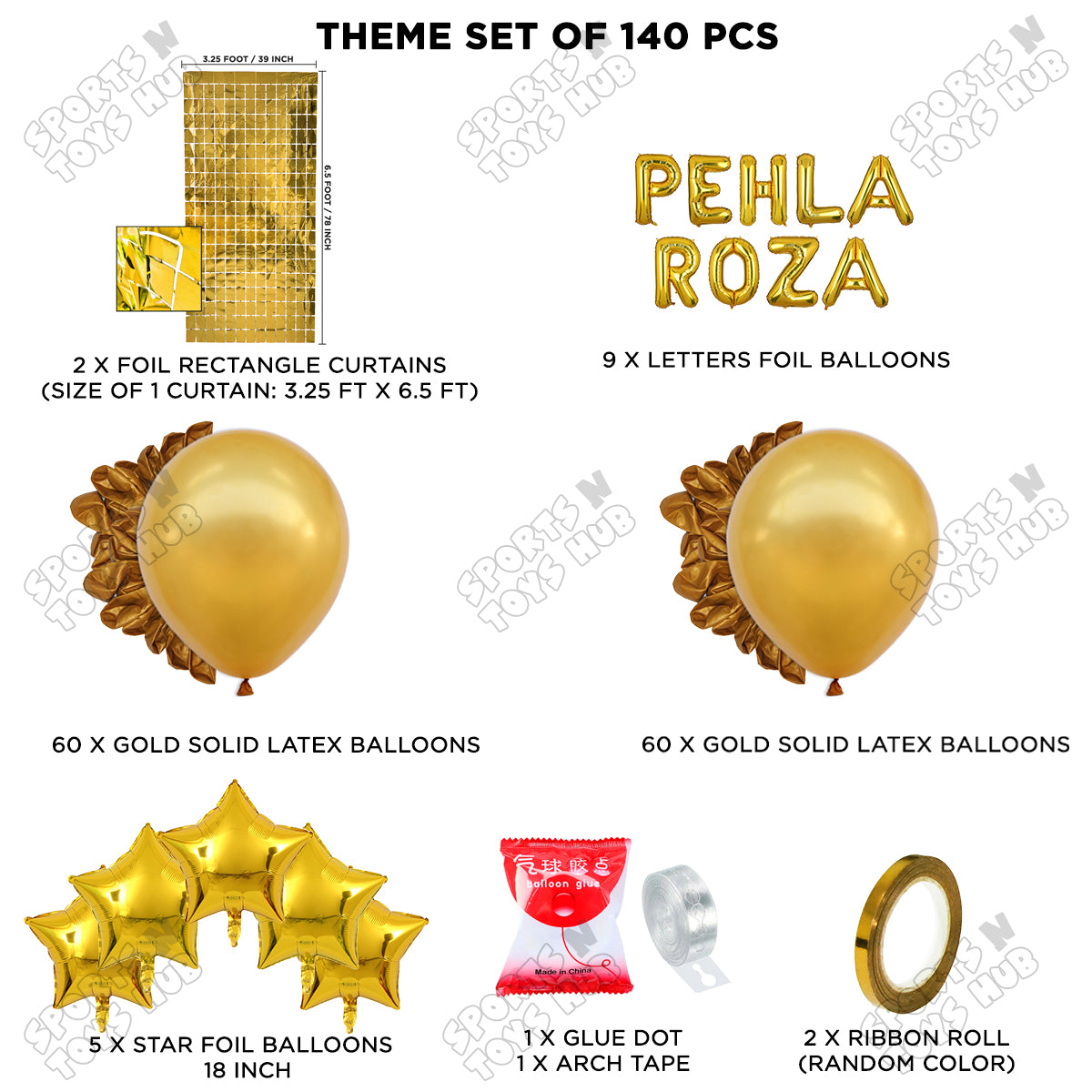Pehla Roza Foil Balloon Arch Theme Collection