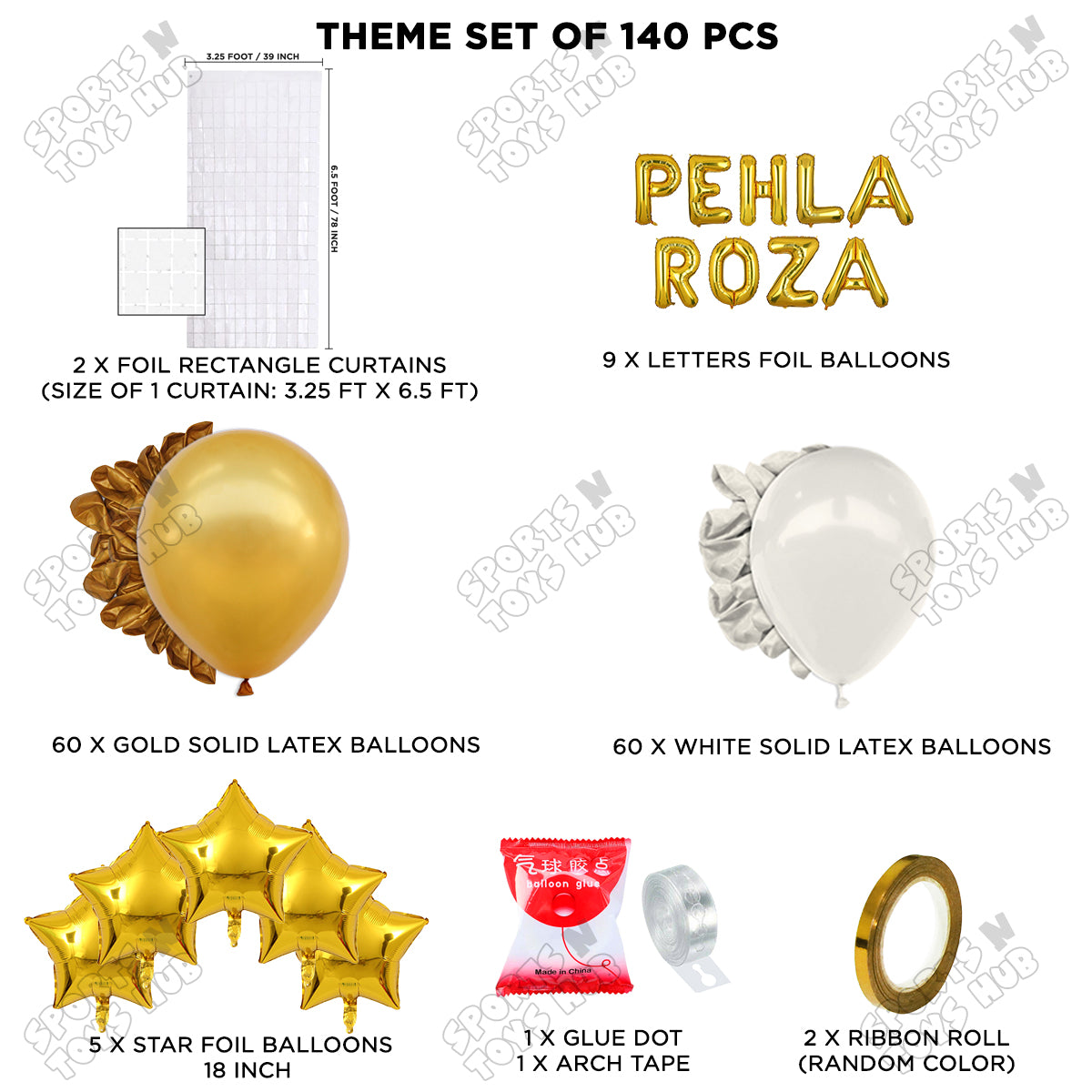 Pehla Roza Foil Balloon Arch Theme Collection