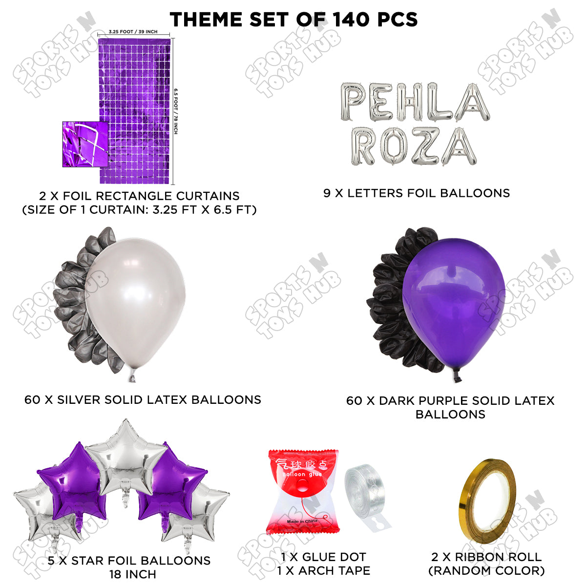 Pehla Roza Foil Balloon Arch Theme Collection