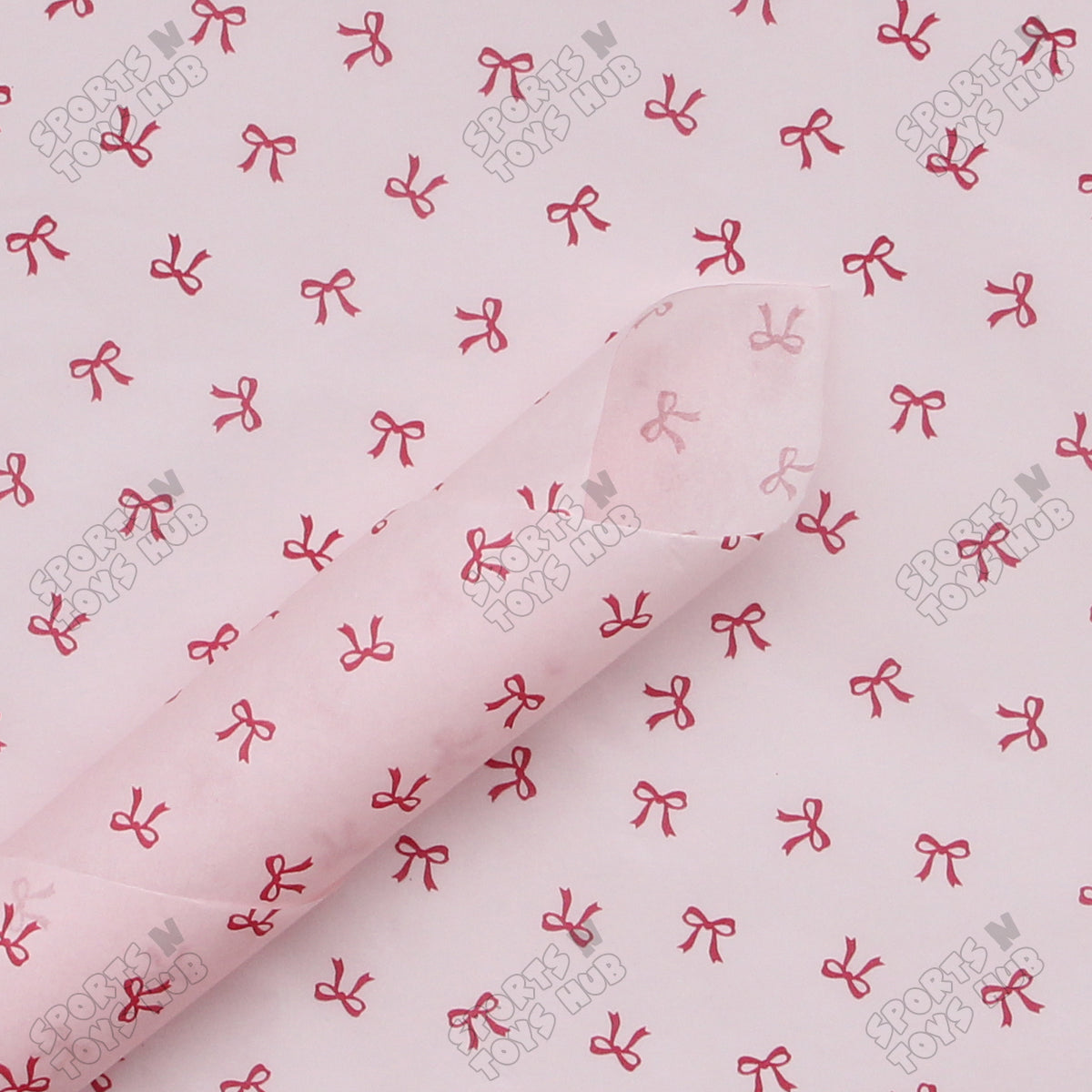 Elegent Floral Printed Bow Paper Bouquet Sheet -   Pack Of 20