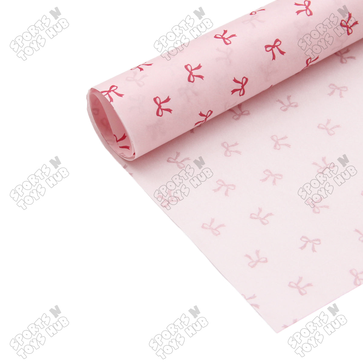 Elegent Floral Printed Bow Paper Bouquet Sheet -   Pack Of 20