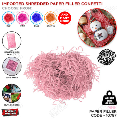 Imported Shredded Filler Paper Confetti 100 Grams Pack For Gift Bags, Boxes & Baskets