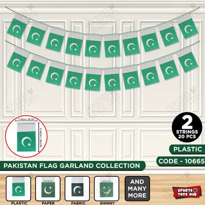 Pakistan Plastic Garland Flag Banner