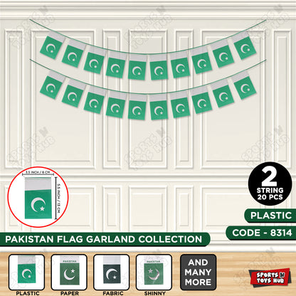 Pakistan Plastic Garland Flag Banner