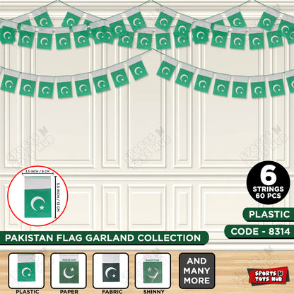 Pakistan Plastic Garland Flag Banner