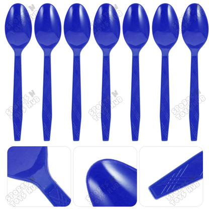 Disposable Solid Color Pure Plastic Spoons - Pack Of 20