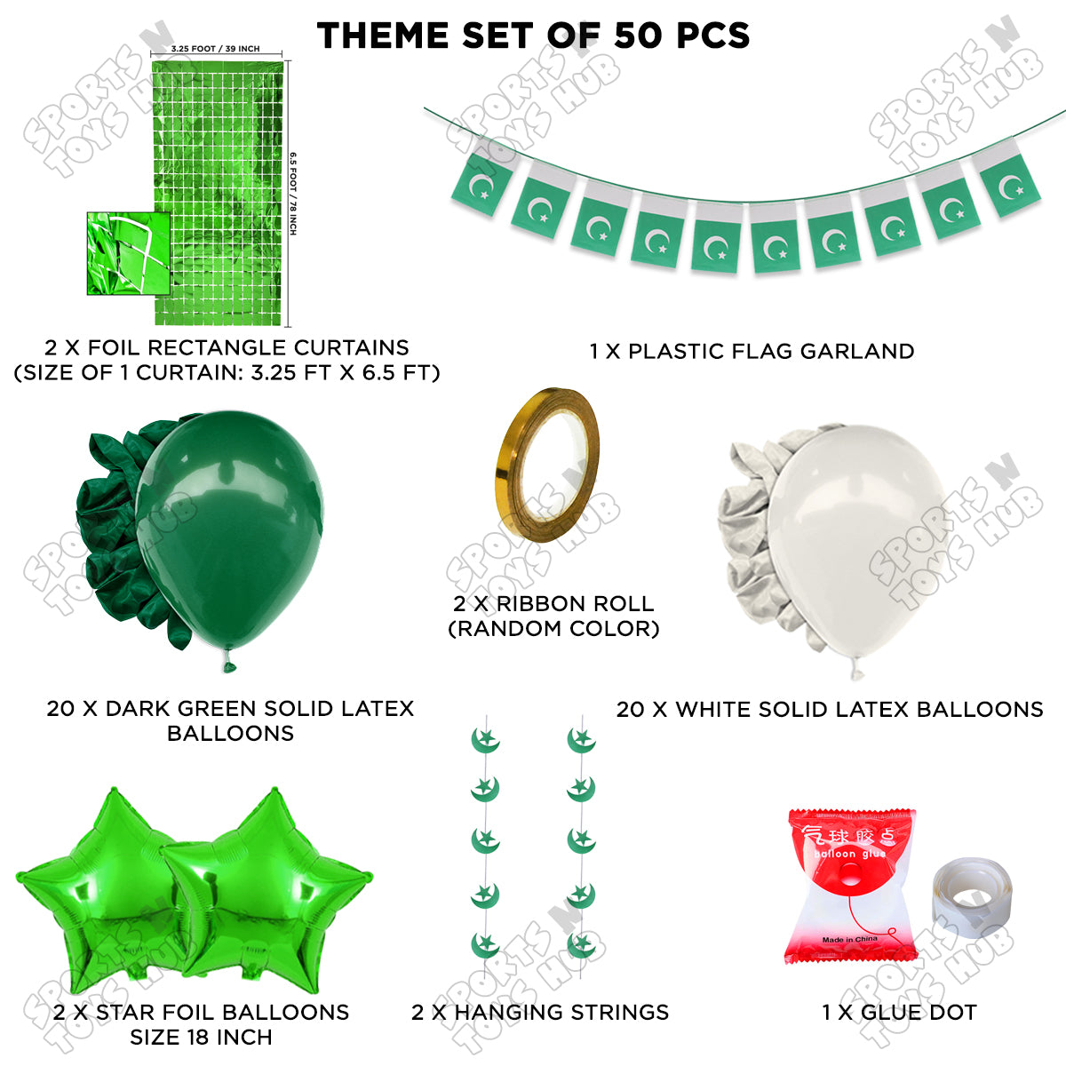 Independence Day Garland Plastic Flag/Jhandiya Theme Collection