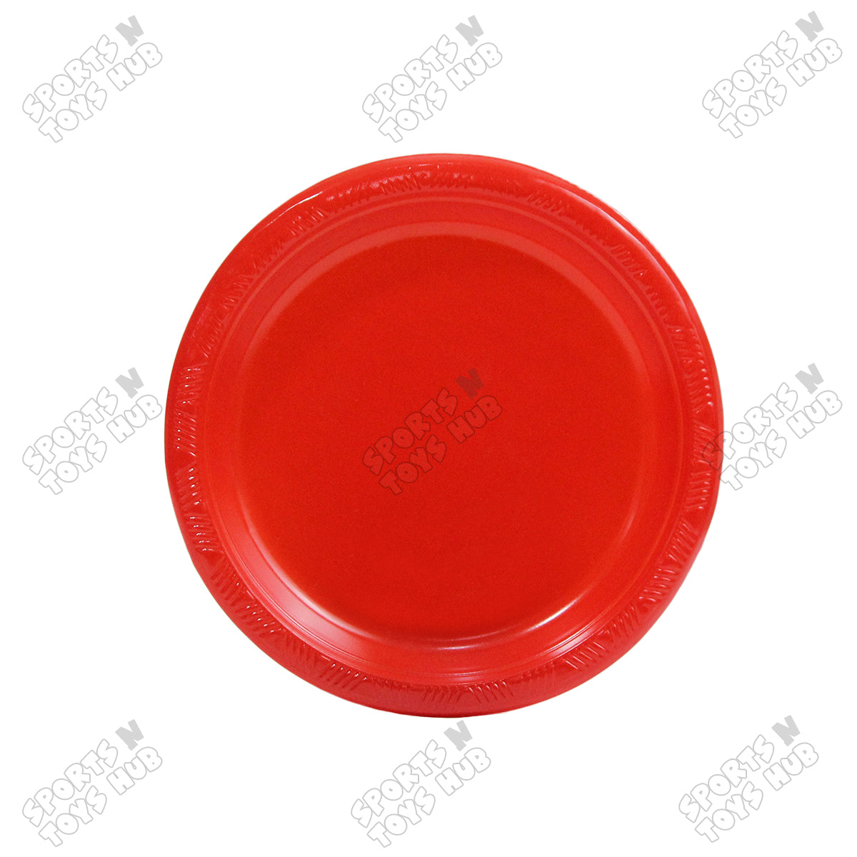 Solid Color Disposable Round Plastic Plates - 7 Inches - Pack of 10