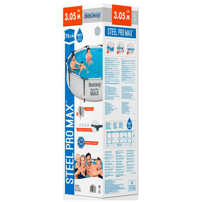 Bestway Power Steel 10 Feet Length Round Above Ground Pool - 56406