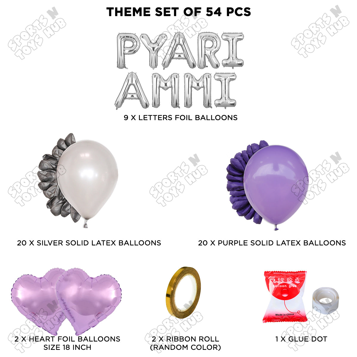 Pyari Ammi Foil Letter Garland Theme Collection