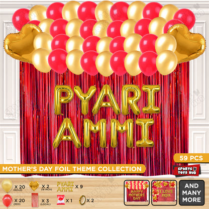 Pyari Ammi Foil Letter Curtain Theme Collection