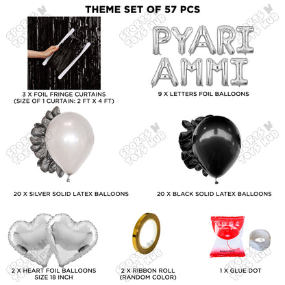 Pyari Ammi Foil Letter Curtain Theme Collection