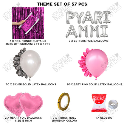 Pyari Ammi Foil Letter Curtain Theme Collection