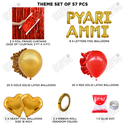 Pyari Ammi Foil Letter Curtain Theme Collection