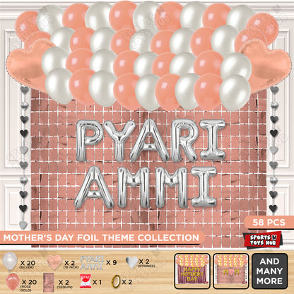 Pyari Ammi Foil Letter Rectangle Curtain Theme Collection