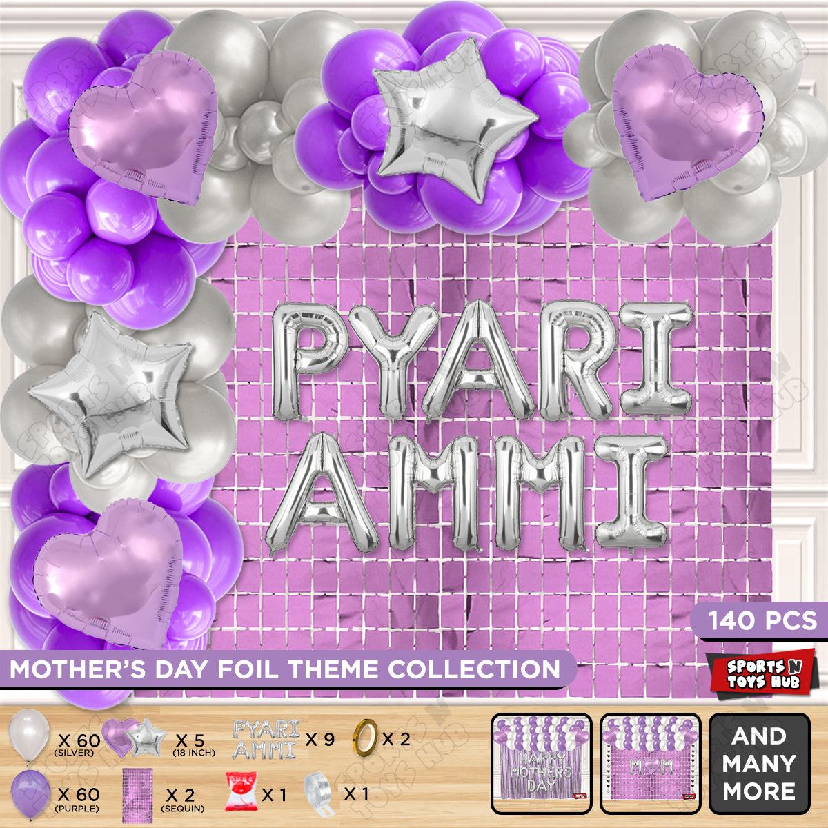 Pyari Ammi Foil Letter Arch Theme Collection